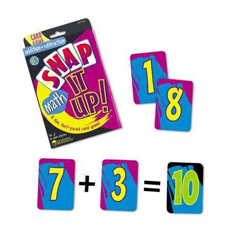 LEARNING RESOURCES Snap it Up Card Games, Addition/Subtraction 3044